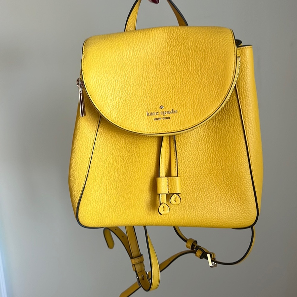 Kate Spade Leila Medium Flap Backpack Leather Purse